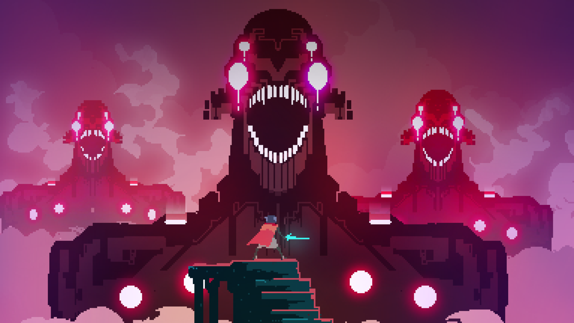 Hyper Light Drifter — hero baner z neonowym klimatem